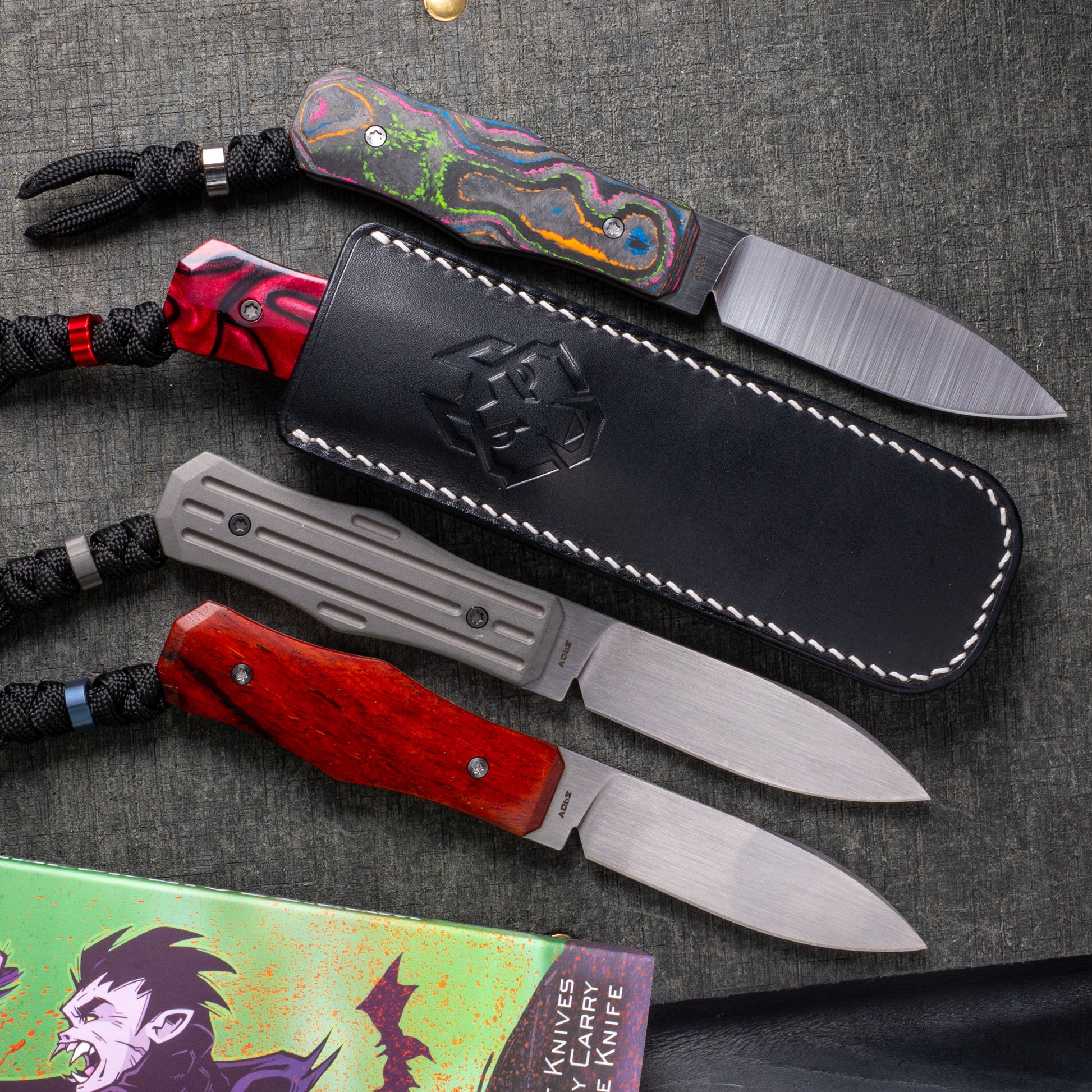 Jack Wolf Knives-Jack Wolf Knives - Vampire FIXedc - w/ FREE Flask-13-Urban Cutlery