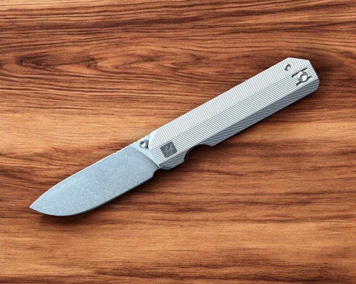 Knife Standards-Knife Standards RR3 - Classic Stonemilled Handle - Stonewashed Vanax SuperClean Blade - Milled Pocket Clip-2-Urban Cutlery