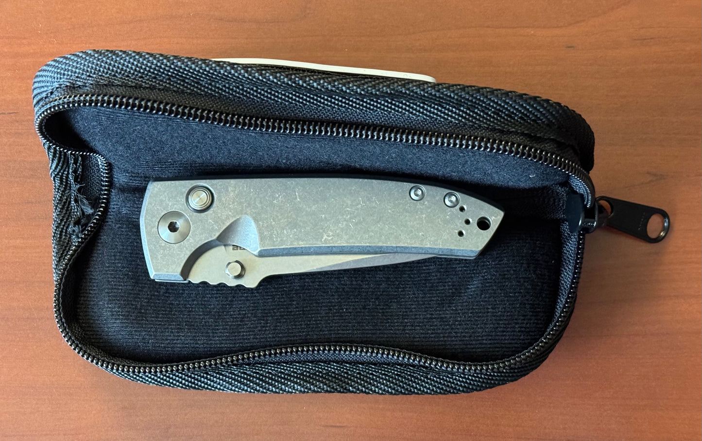 Les George Knives-Les George Knives VECP - Button Lock - Stonewashed Handle & Blade-5-Urban Cutlery