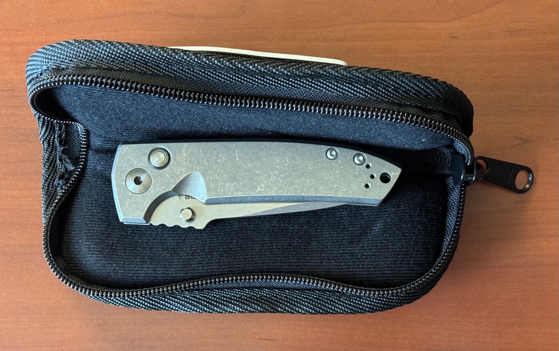 Les George Knives-Les George Knives VECP - Button Lock - Stonewashed Handle & Blade-5-Urban Cutlery