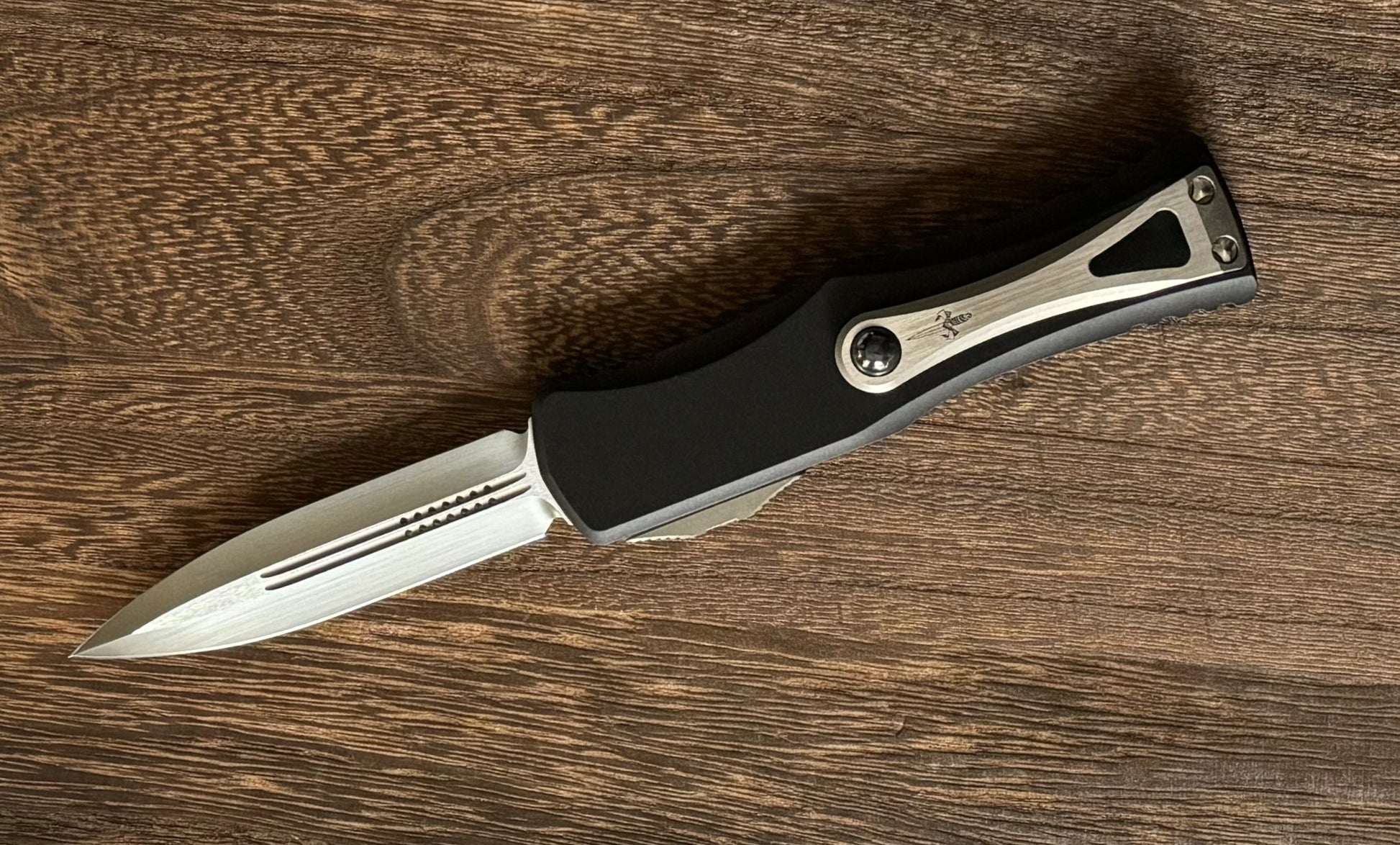 Marfione Custom Knives-Marfione Custom Hera D/E Hand Rubbed Satin M390 Black Anodized Aircraft Alloy W/Dagger Relief & Two-Tone HW SN #022 - Brand New-2-Urban Cutlery