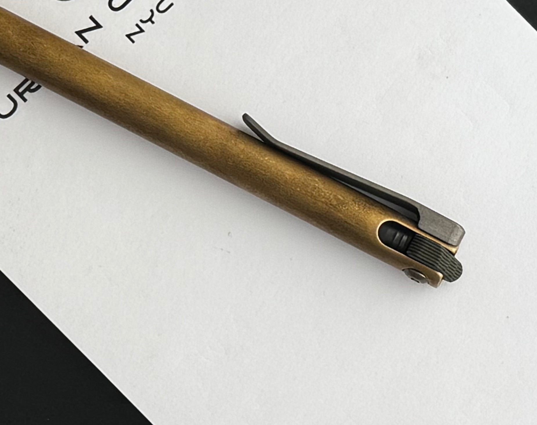 Maverick Customs-Maverick Customs Flipper Universal Pen - Brass - G10 Flipper-3-Urban Cutlery