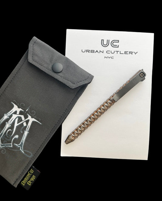 Maverick Customs-Maverick Customs Flipper Universal Pen - Milled Superconductor - Zirconium Flipper - Zirconium Milled Clip-1-Urban Cutlery