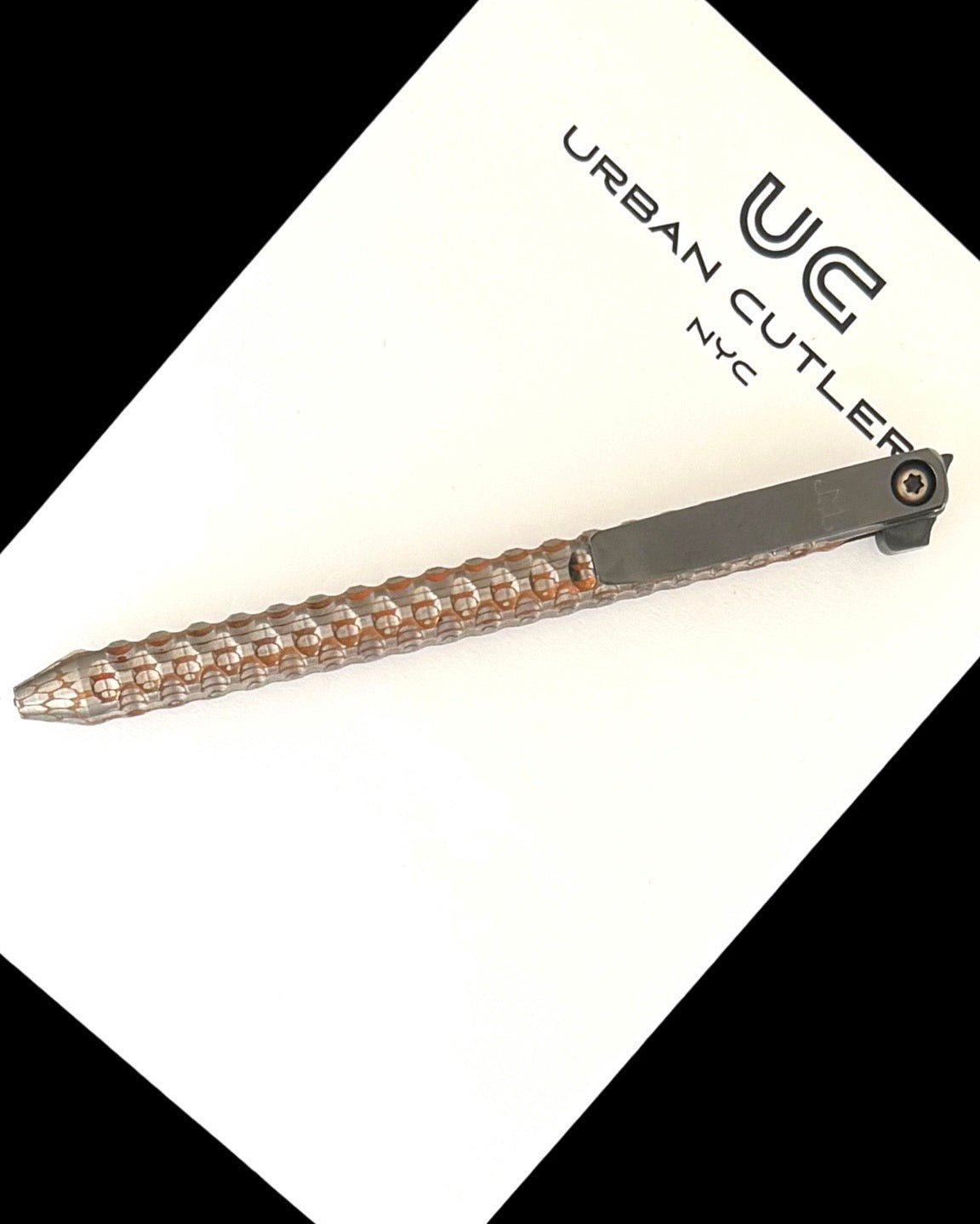 Maverick Customs-Maverick Customs Flipper Universal Pen - Milled Superconductor - Zirconium Flipper - Zirconium Milled Clip-3-Urban Cutlery