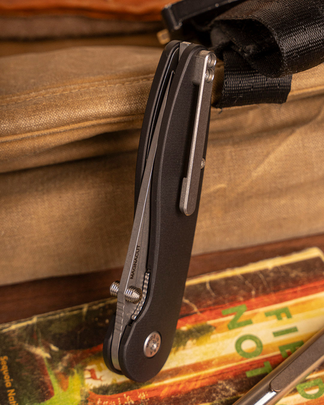 American Blade Works MODEL 1 V7 - Black G10 Handle - Magnacut Drop Point Blade