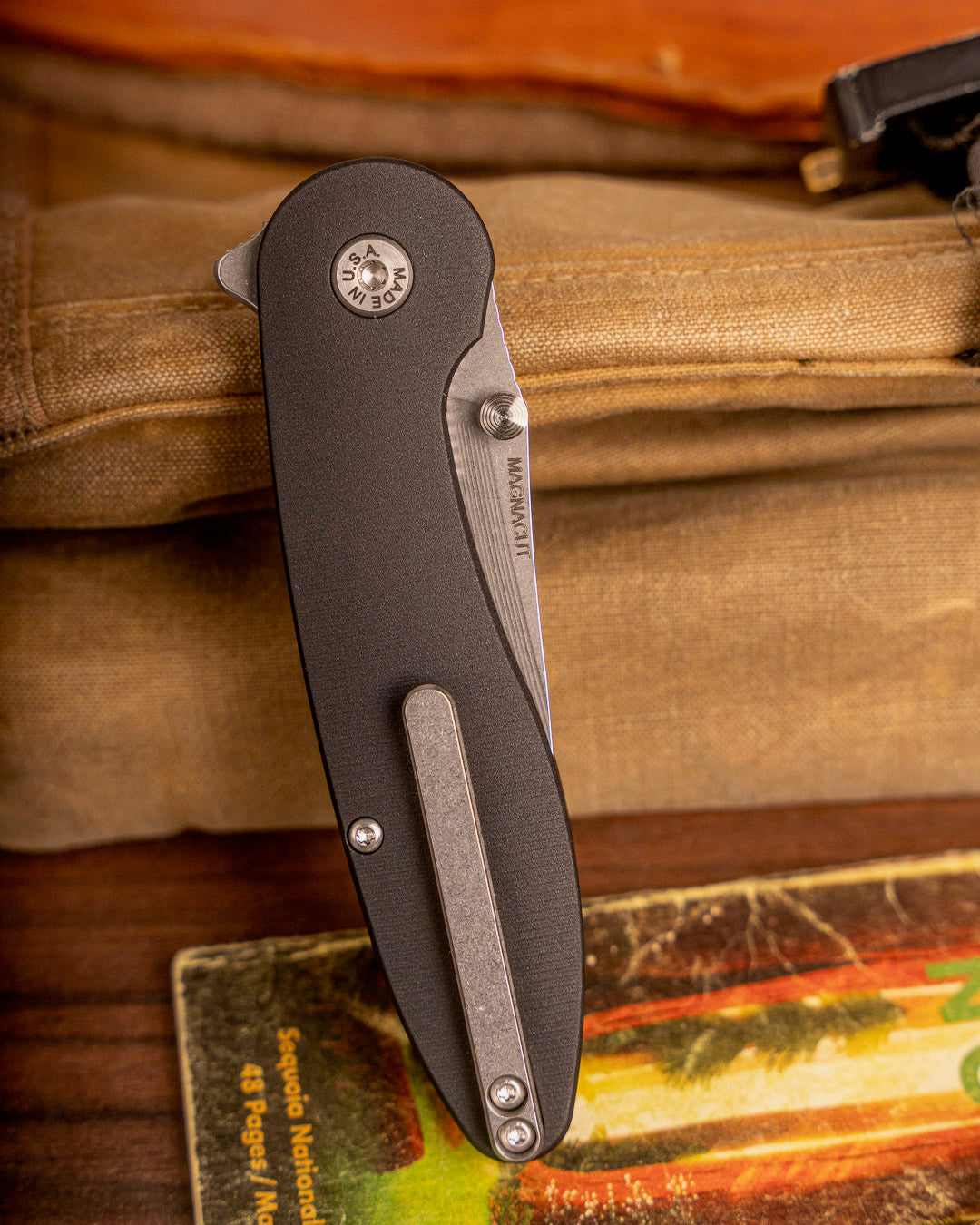 American Blade Works MODEL 1 V7 - Black G10 Handle - Magnacut Drop Point Blade