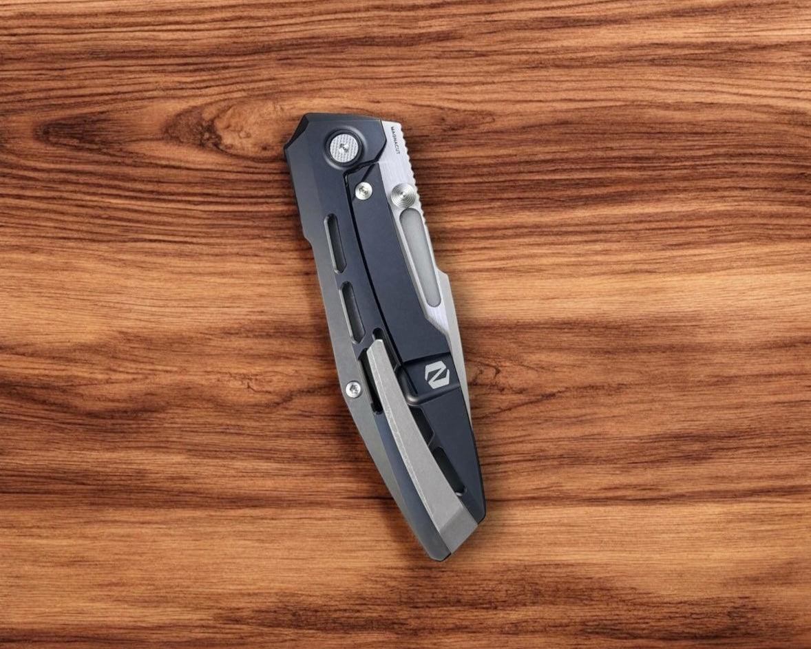 Null Knives-Null Knives Raiden R2 - Aero Black PVD Handle - Dark Stonewash Magnacut Blade-5-Urban Cutlery