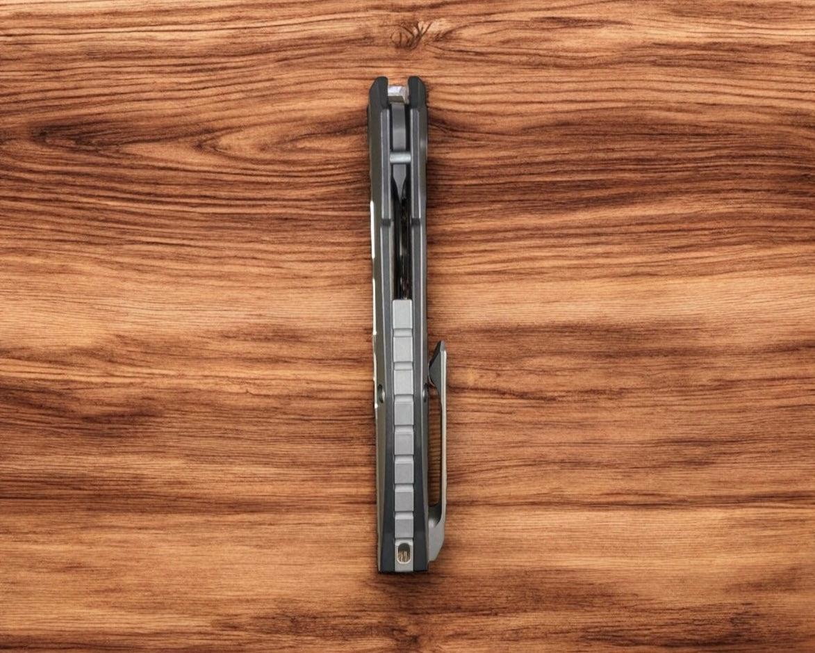 Null Knives-Null Knives Raiden R2 - Aero Black PVD Handle - Dark Stonewash Magnacut Blade-6-Urban Cutlery