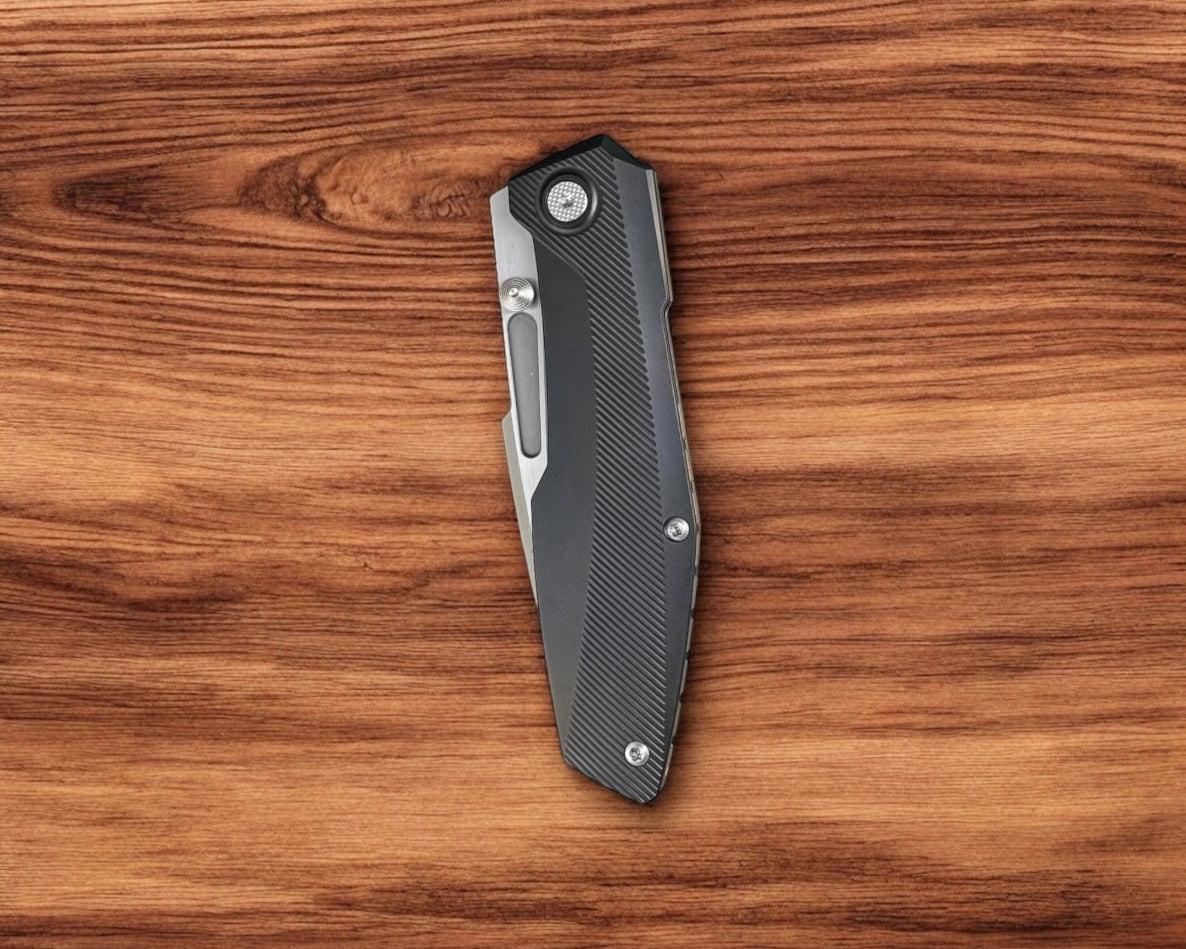 Null Knives-Null Knives Raiden R2 - Milled Black PVD Handle - Dark Stonewash Magnacut Blade-4-Urban Cutlery
