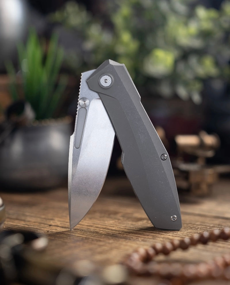 Null Knives-Null Knives Raiden R2 - Smooth Staticwash Handle - Stonewash Magnacut Blade-2-Urban Cutlery