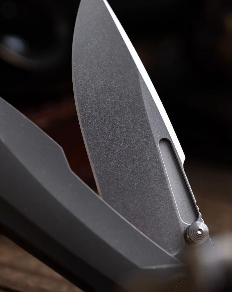 Null Knives-Null Knives Raiden R2 - Smooth Staticwash Handle - Stonewash Magnacut Blade-4-Urban Cutlery