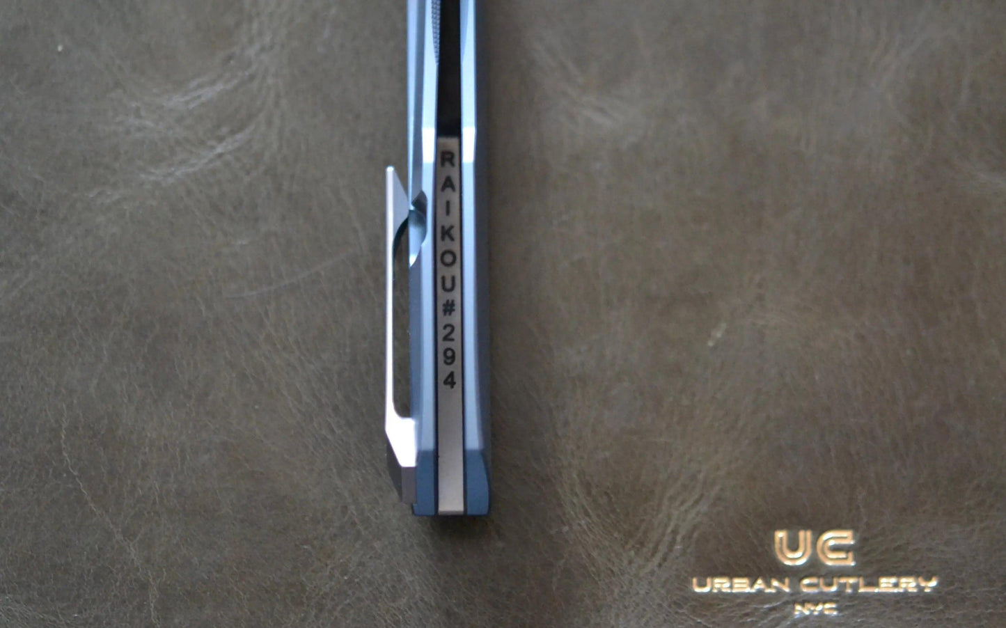 Null Knives-Null Knives Raikou - Blue/Belt Satin - Brand New-5-Urban Cutlery