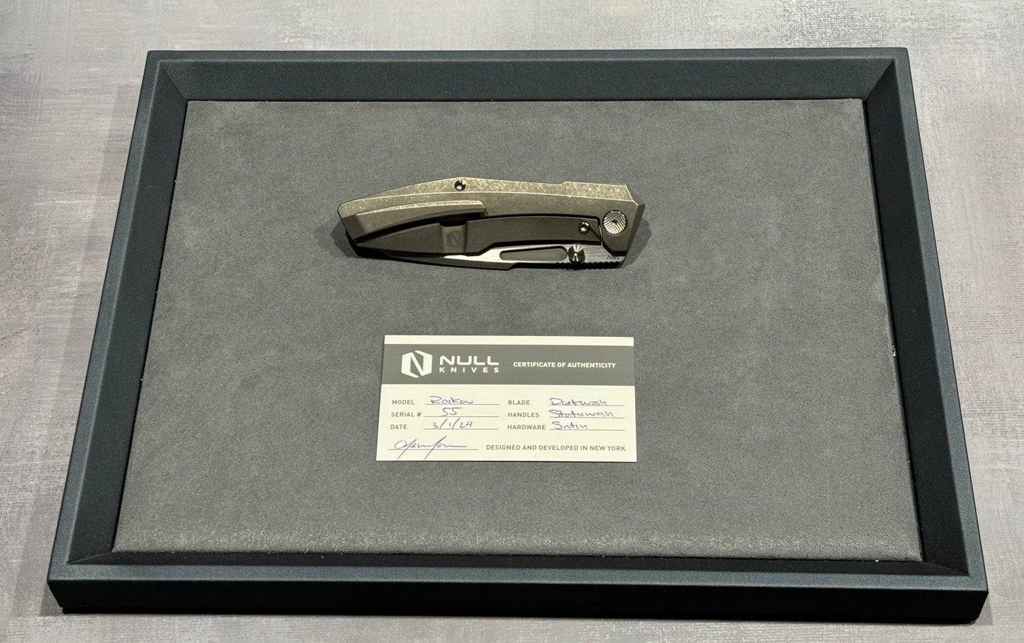 Null Knives-Null Knives Raikou - Staticwashed - Brand New-4-Urban Cutlery