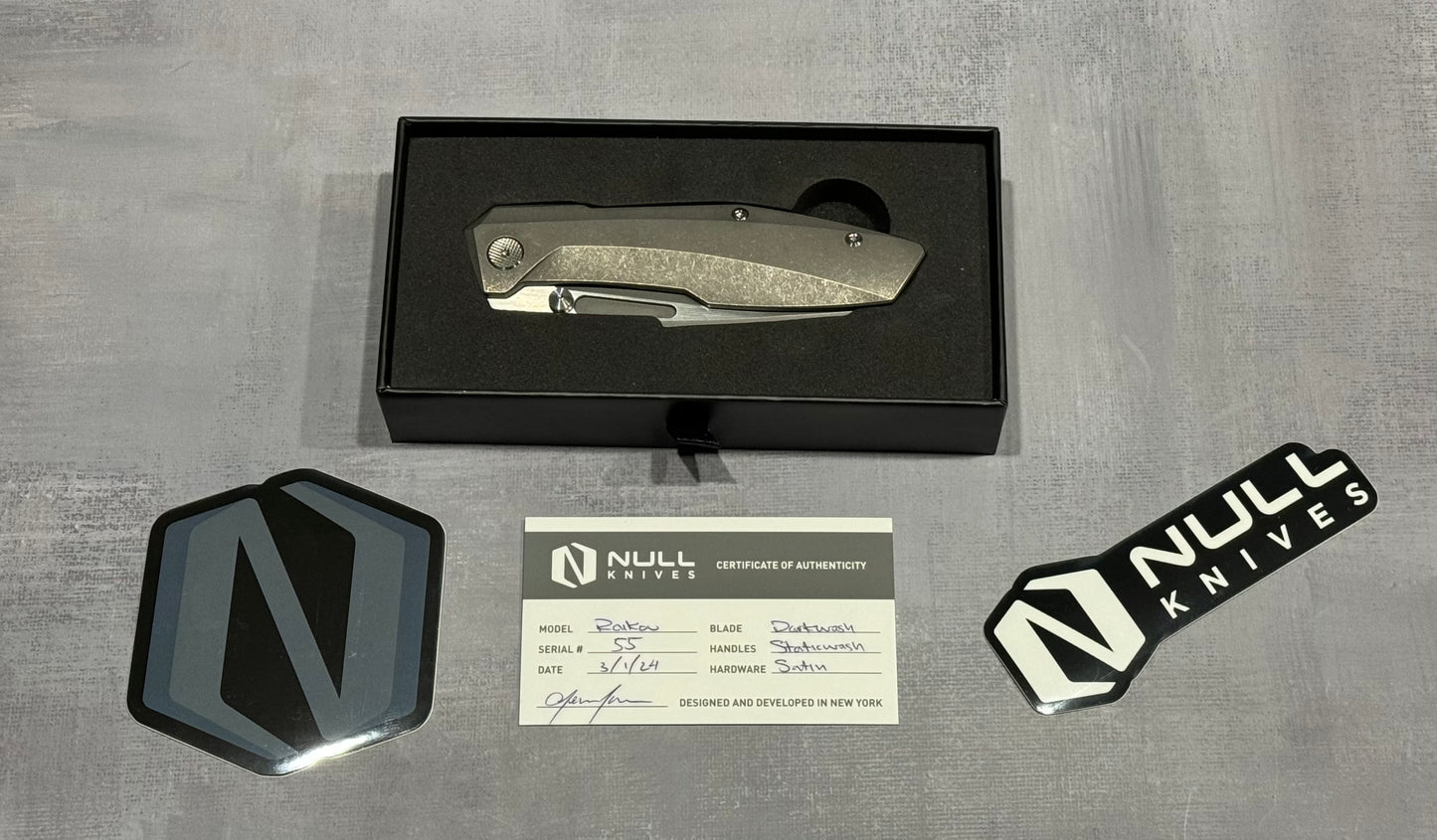 Null Knives-Null Knives Raikou - Staticwashed - Brand New-5-Urban Cutlery