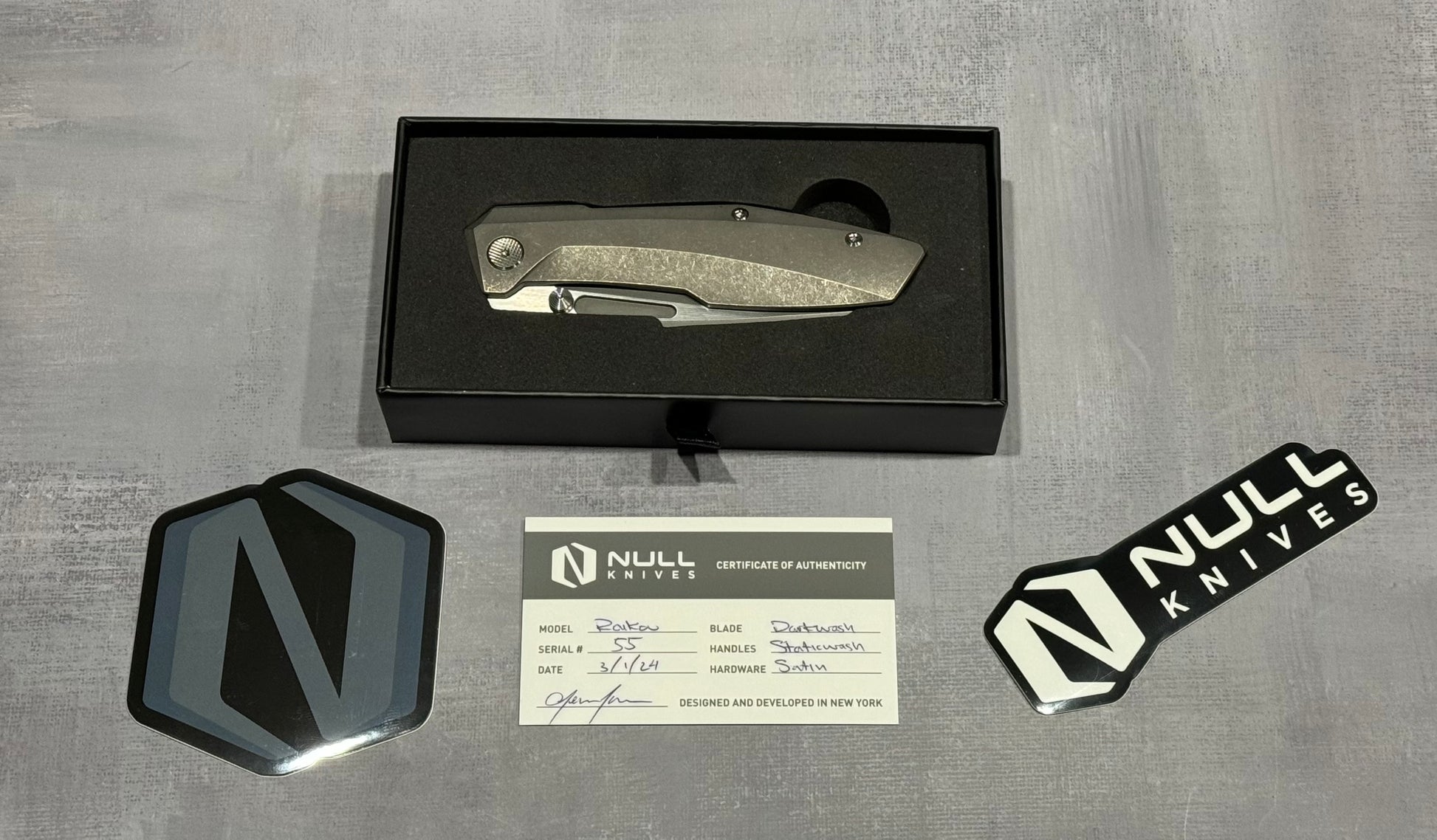 Null Knives-Null Knives Raikou - Staticwashed - Brand New-5-Urban Cutlery