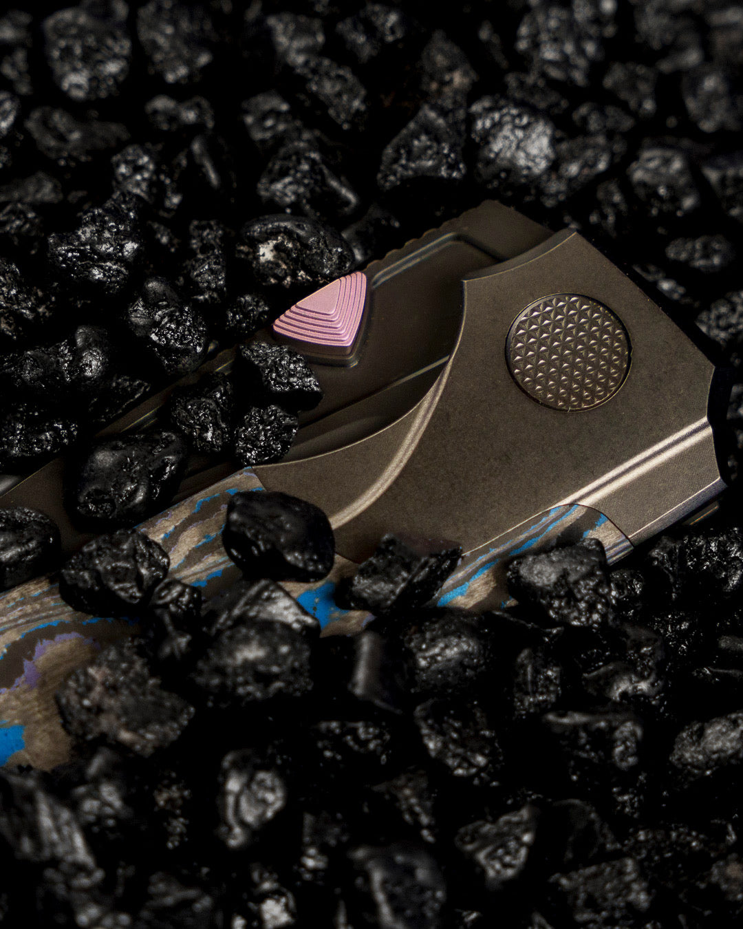 Null Knives-Null Knives UC Exclusive Voodoo Doll - Blurple Camo Carbon Handle - Matte DLC Vanax Blade /35-2-Urban Cutlery