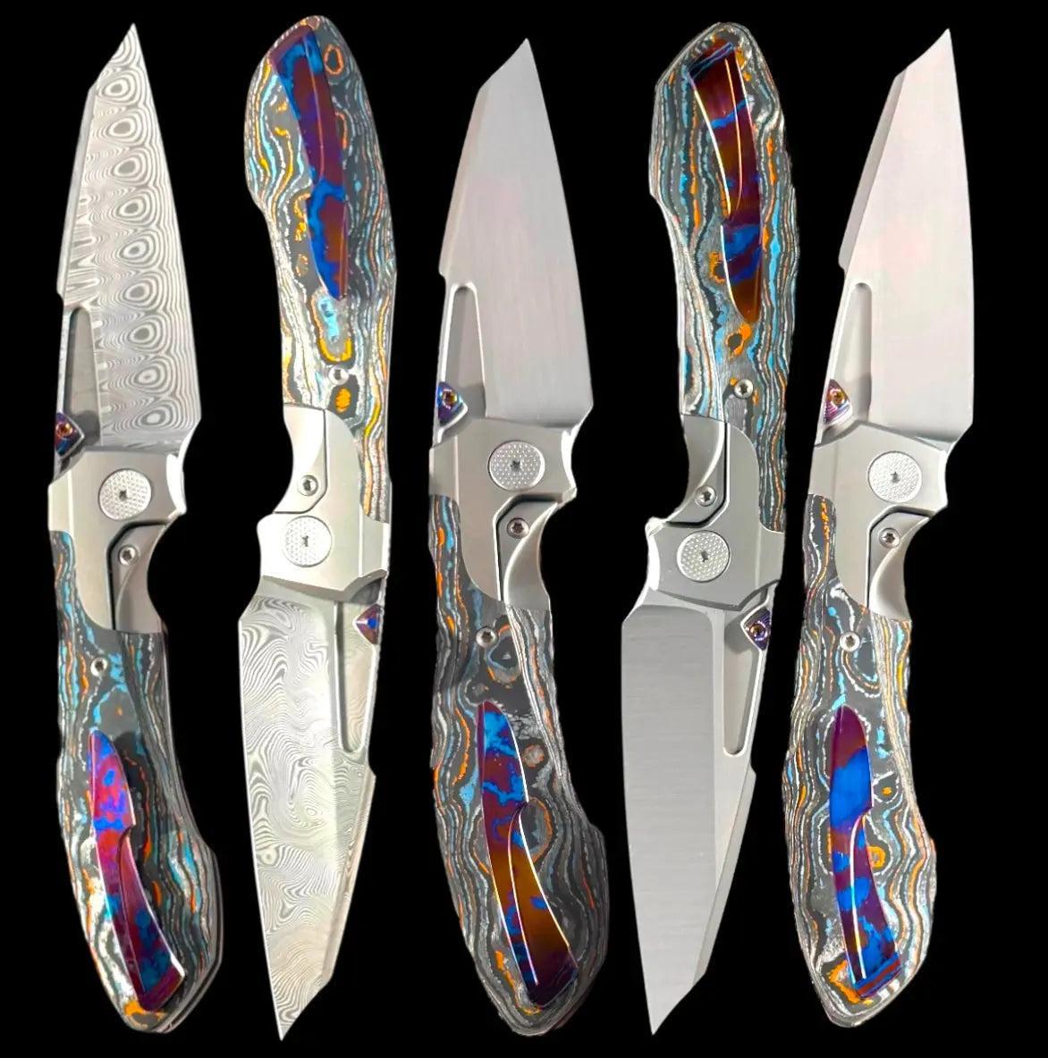 Null Knives-Null Knives UC Exclusive Voodoo - Gulf Camo Handle - Mokuti Backspacer, Clip & Thumb Grooves-1-Urban Cutlery