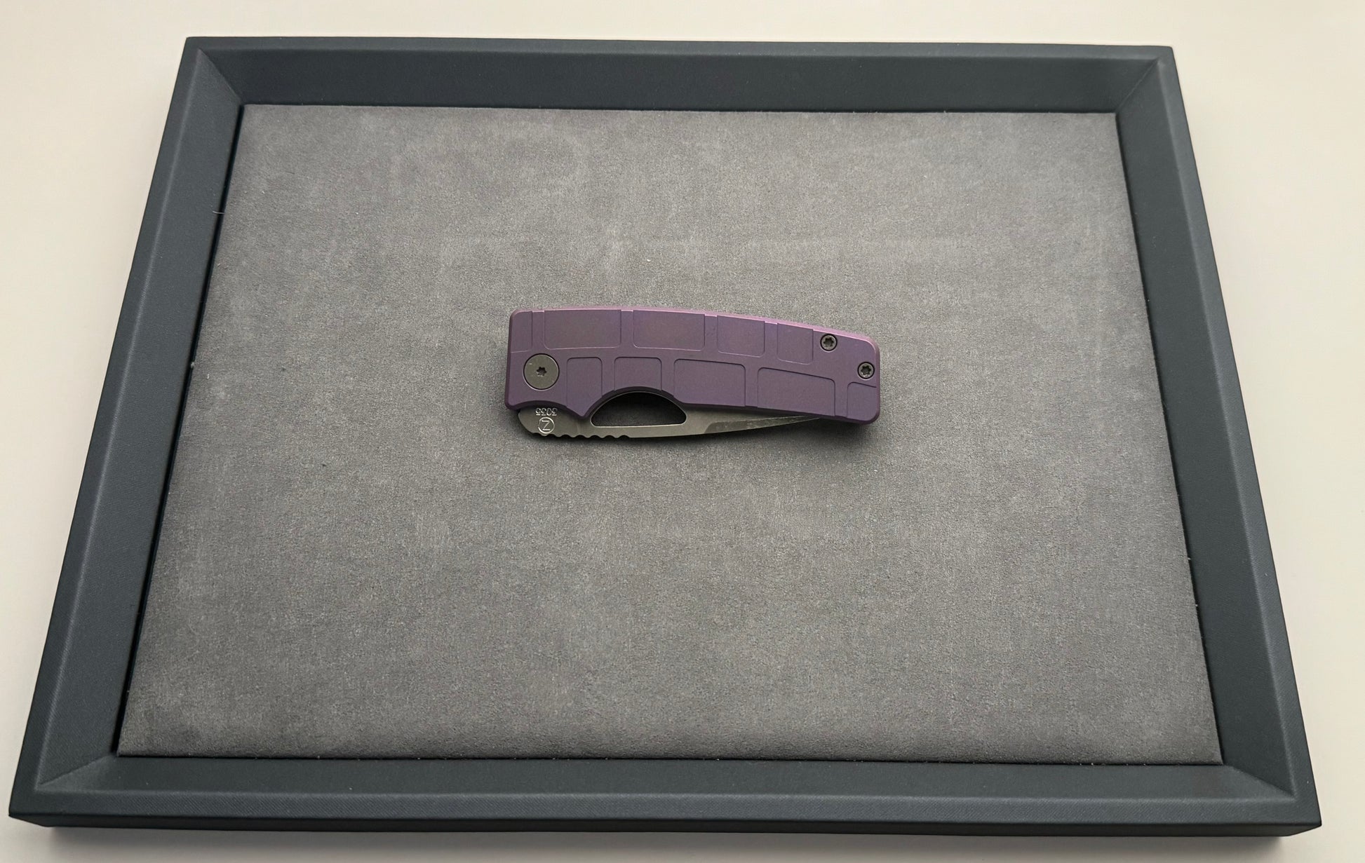 OZ Machine Company-OZ Machine Company - Roosevelt ROSIE - SW Purple MAG Milled Scales - Magnacut Blade #3035 - Brand New-5-Urban Cutlery