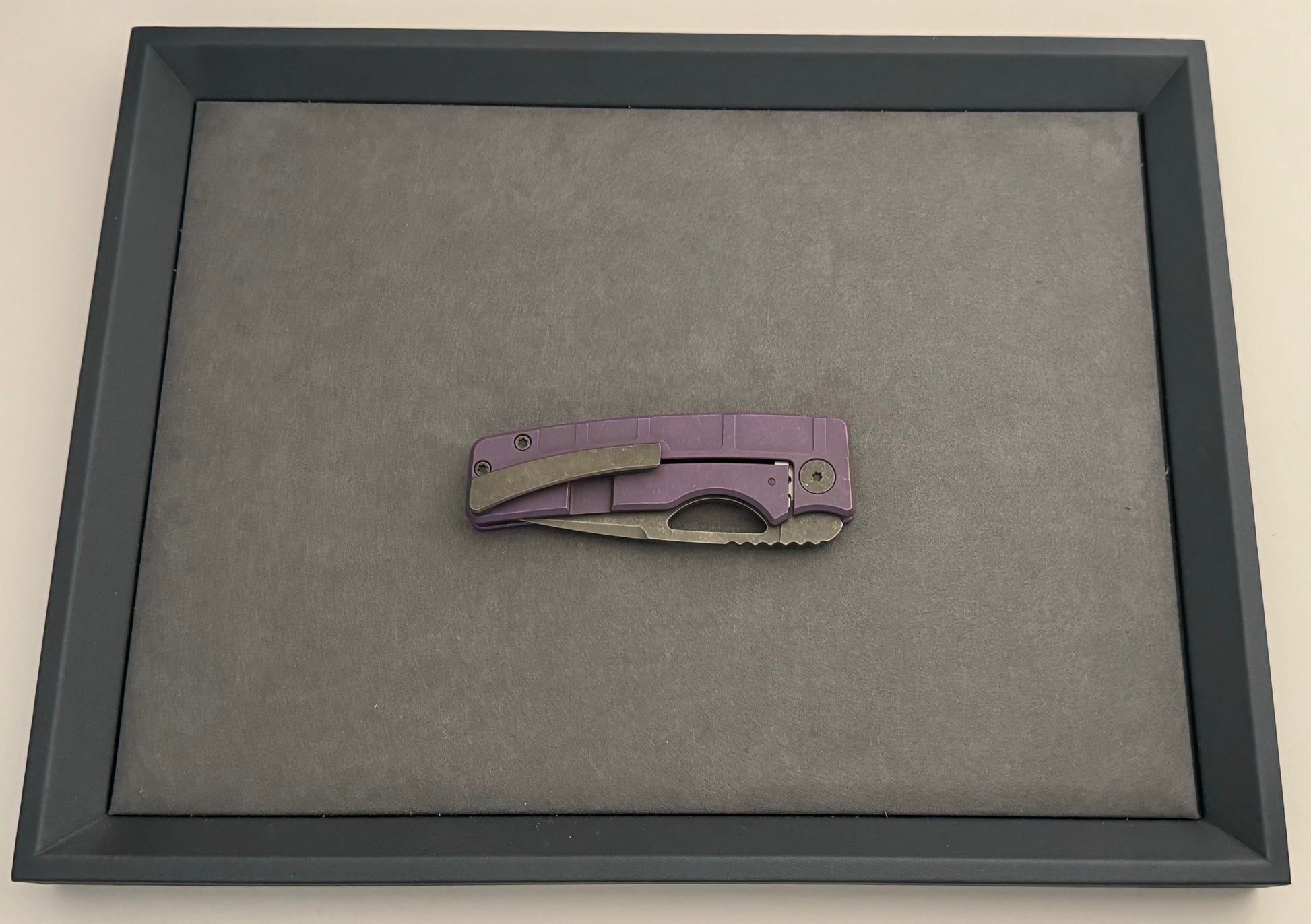 OZ Machine Company-OZ Machine Company - Roosevelt ROSIE - SW Purple MAG Milled Scales - Magnacut Blade #3035 - Brand New-6-Urban Cutlery