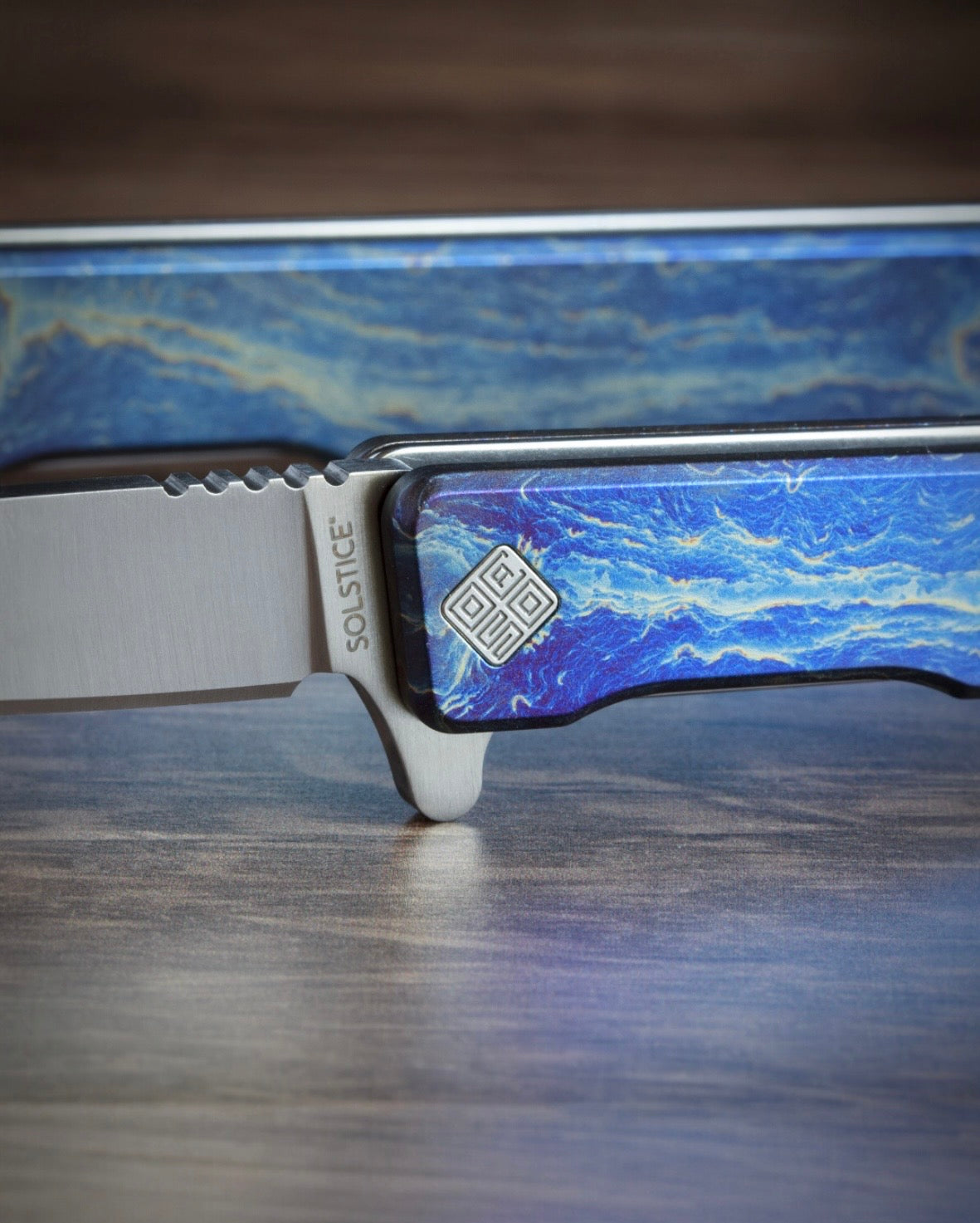 Ocaso Knives-Ocaso Knives Solstice - Anodized Titanium Handle - Satin S35VN Blade-2-Urban Cutlery