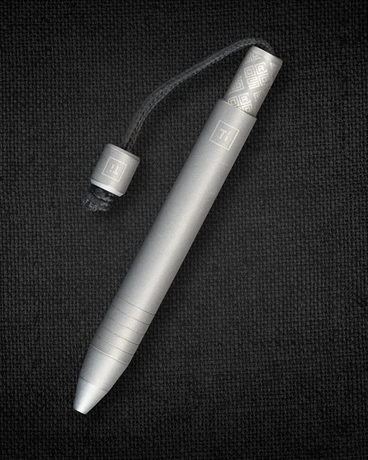 Ocaso Knives-Ocaso Titanium Mini Pen - Stonewash Titanium-1-Urban Cutlery