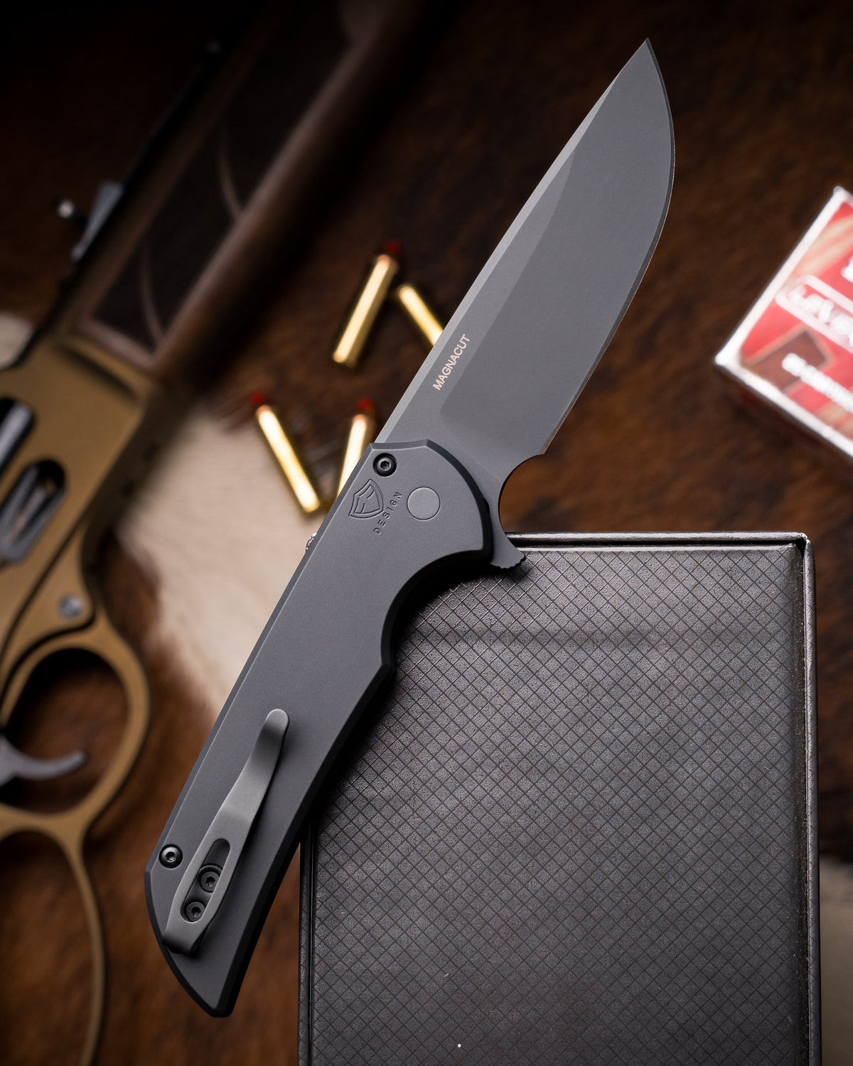 Pro-Tech Mordax (MX103) - Black Handle - DLC Black Magnacut Blade - DLC Black Mini Deep Carry Clip