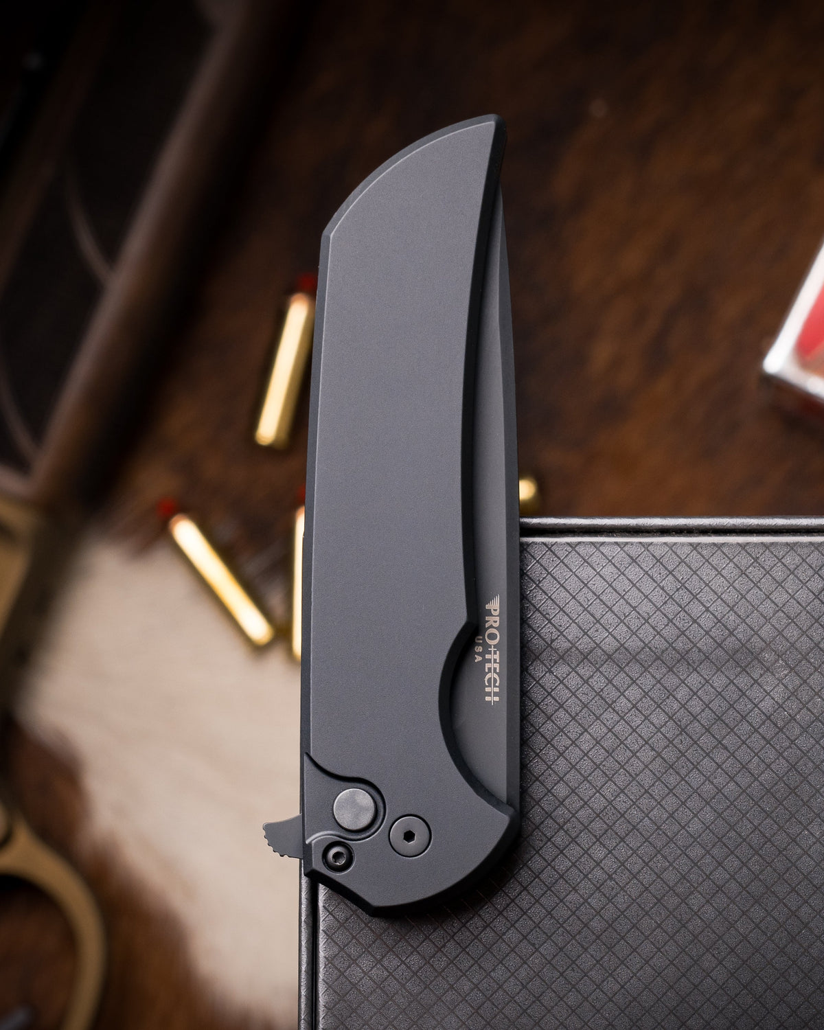 Pro-Tech Mordax (MX103) - Black Handle - DLC Black Magnacut Blade - DLC Black Mini Deep Carry Clip