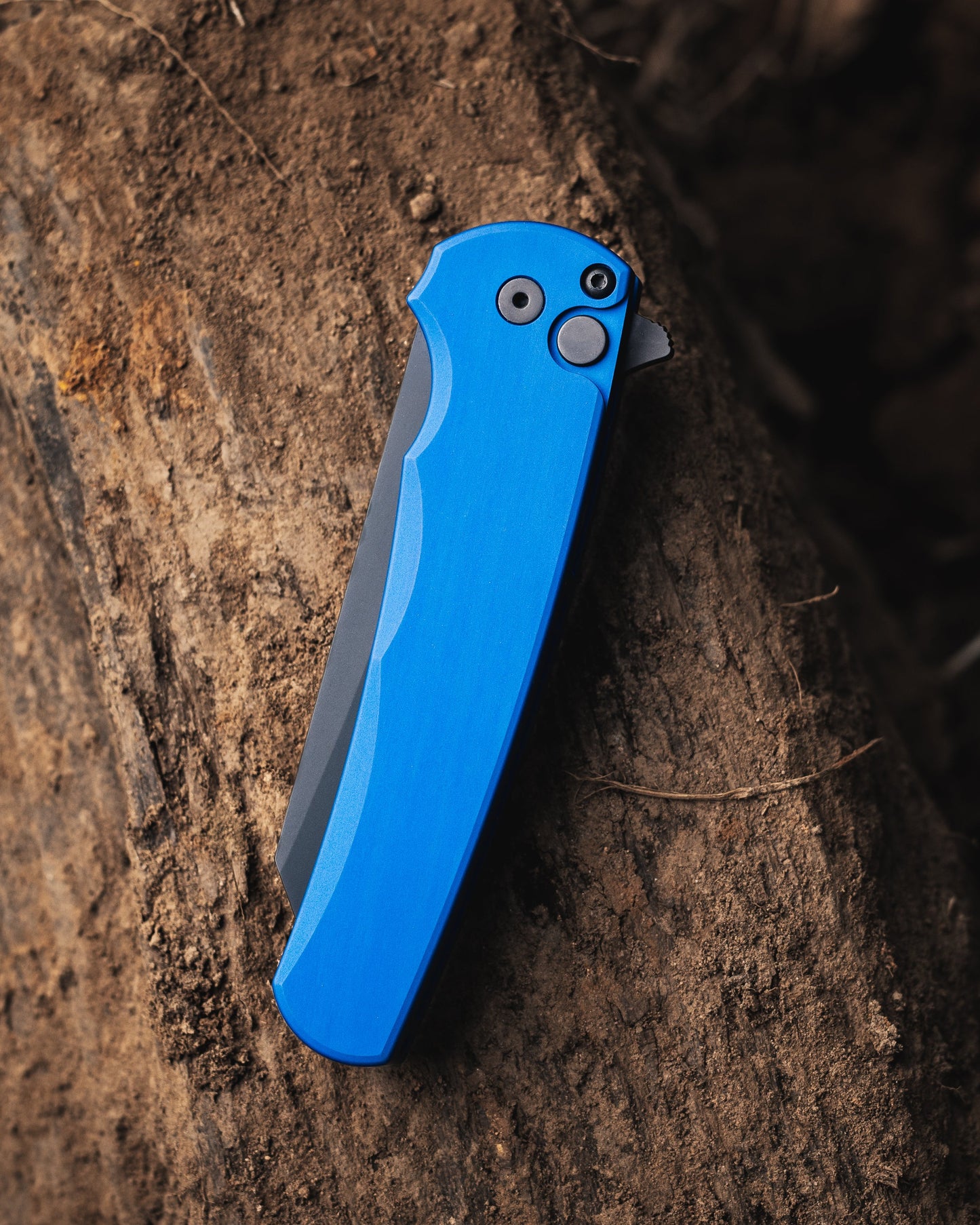 Pro-Tech 5403.Blue Malibu - Blue Handle - DLC Black Reverse Tanto Magnacut Blade - Black Hardware