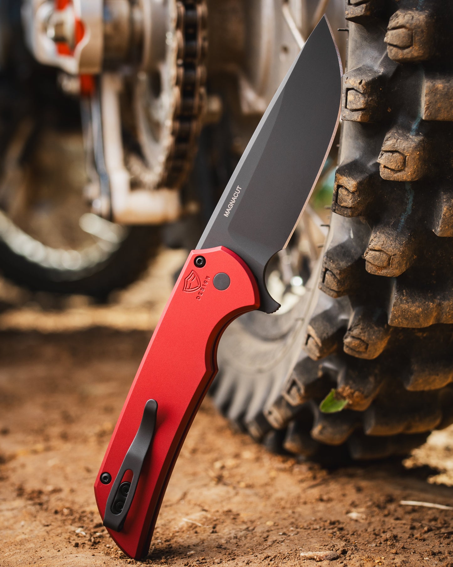 Pro-Tech Mordax (MX103.LTD.Red) - Red Handle - DLC Black Magnacut Blade - DLC Black Mini Deep Carry Clip