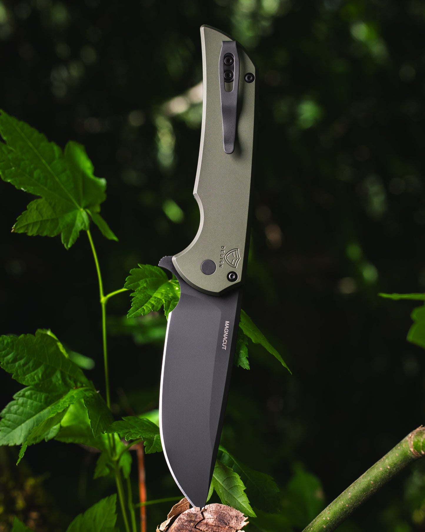 Pro-Tech Mordax (MX103.LTD.Green) - Green Handle - DLC Black Magnacut Blade - DLC Black Mini Deep Carry Clip