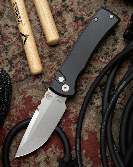 Pro-Tech-Chaves x Pro-Tech 229 Redencion Auto - Black Handles - Stonewash Tanto S35vn Blade-1-Urban Cutlery