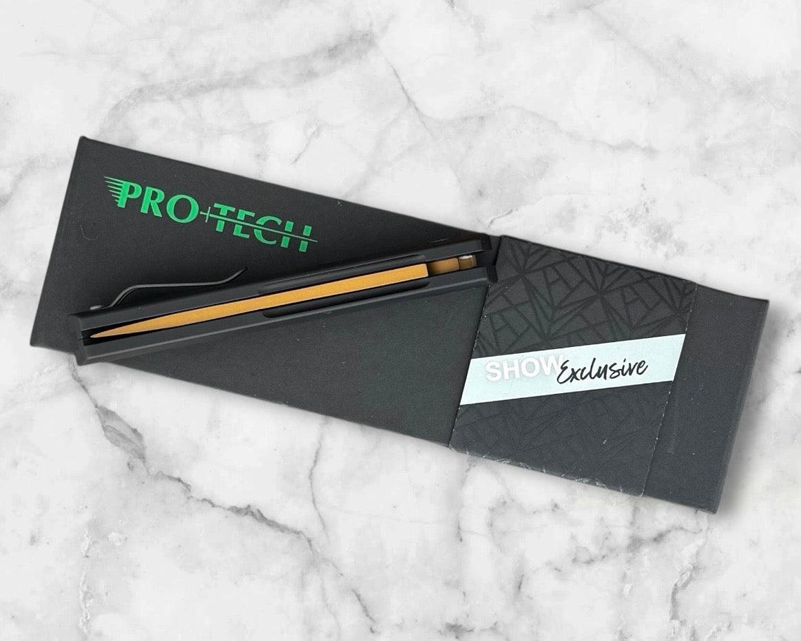 Pro-Tech-Pro-Tech 2025 F&F Show Exclusive Boker Burnley Kwaiken AUTO - Black Aluminum Handle - Tan 154CM Kwaiken Blade-1-Urban Cutlery