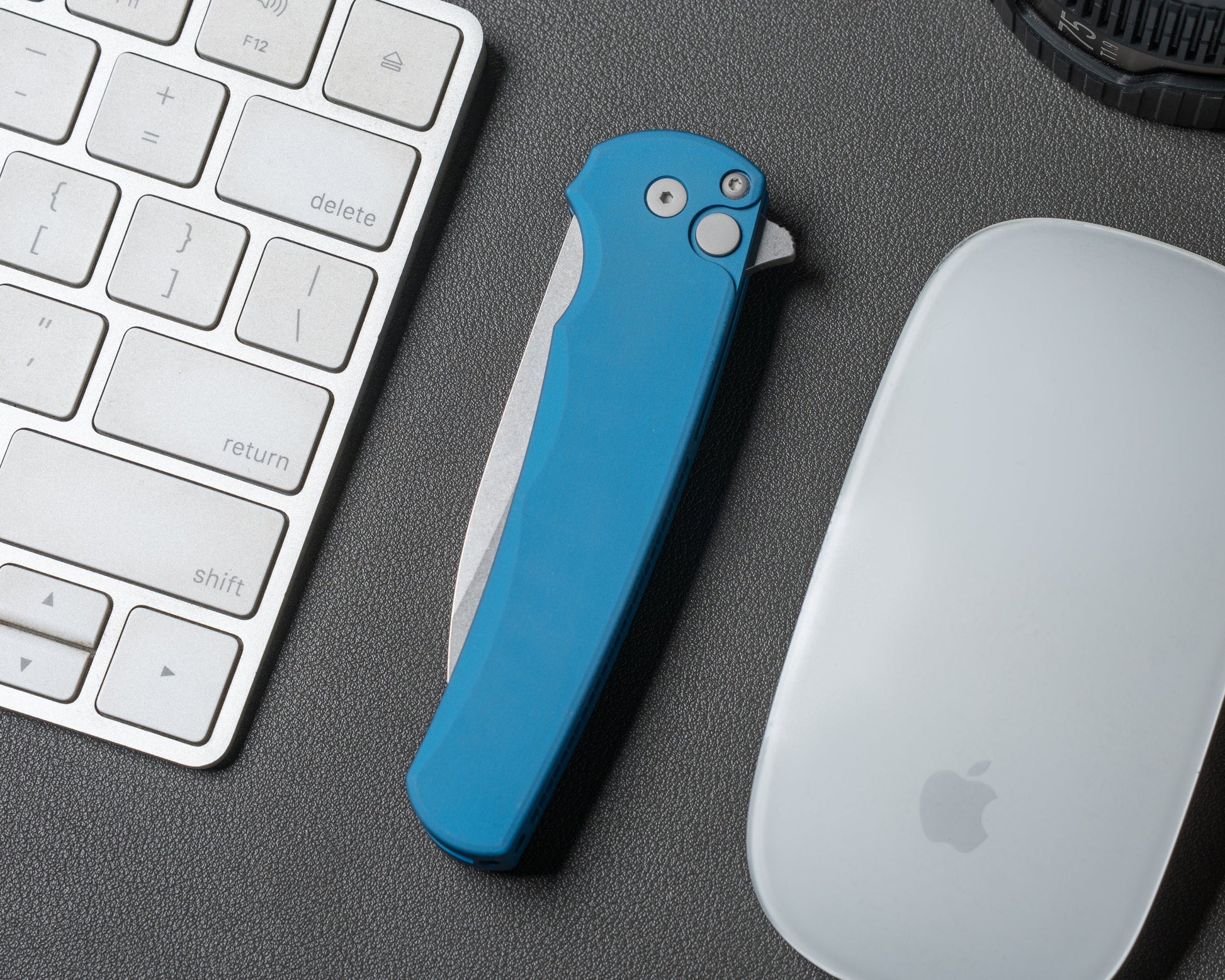 Pro-Tech-Pro-Tech 5301.Blue Malibu - Blue Handle - Stonewash Magnacut Wharncliffe Blade-2-Urban Cutlery