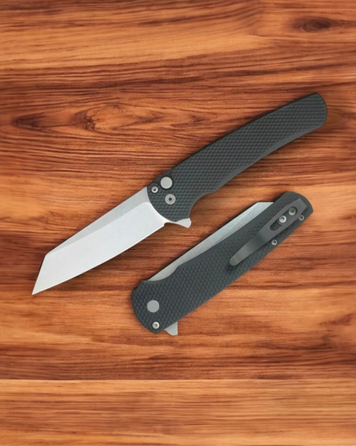 Pro-Tech-Pro-Tech 5405 Malibu - Textured Black Handle - Stonewash Reverse Tanto Magnacut Blade-9-Urban Cutlery