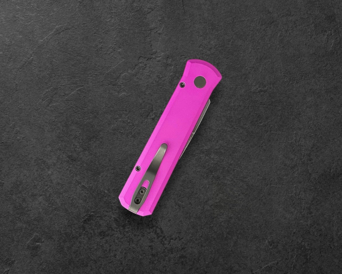 Pro-Tech-Pro-Tech 7211.Marble.CF.Purple.DLCW Godson AUTO - Purple with Marble Carbon Fiber inlay Handles - DLC Wash 20CV Blade - Black Lip Pearl Button-5-Urban Cutlery