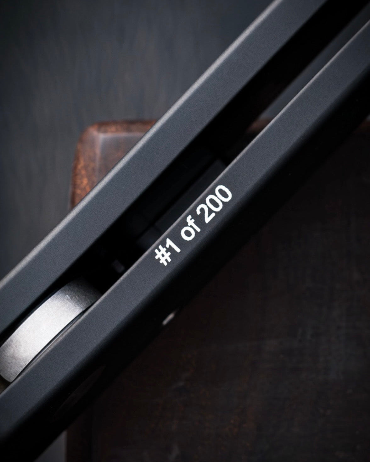 Pro-Tech-Pro-Tech BSA26.Brend.1 Brend Classic Auto - Solid Black Handles - Satin 154cm Blade - Abalone Button - Satin Hardware /200-5-Urban Cutlery