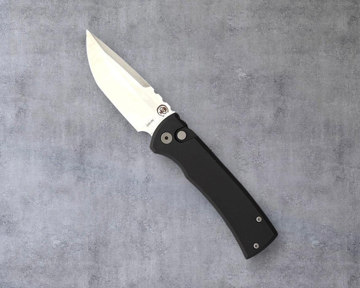 Pro-Tech-Pro-Tech Chaves Redencion Auto "Factory Seconds" - Black Handles - Stonewash S35vn Blade-2-Urban Cutlery
