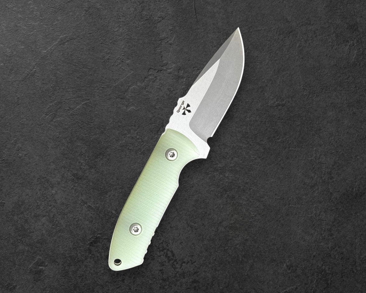 Pro-Tech-Pro-Tech Les George SBR Fixed Blade - Protech Les George SBR (Short Bladed Rockeye) Fixed Blade - 2 Tone Stonewash S35vn Blade - Natural G10 Handles - Kydex Sheath Included-2-Urban Cutlery