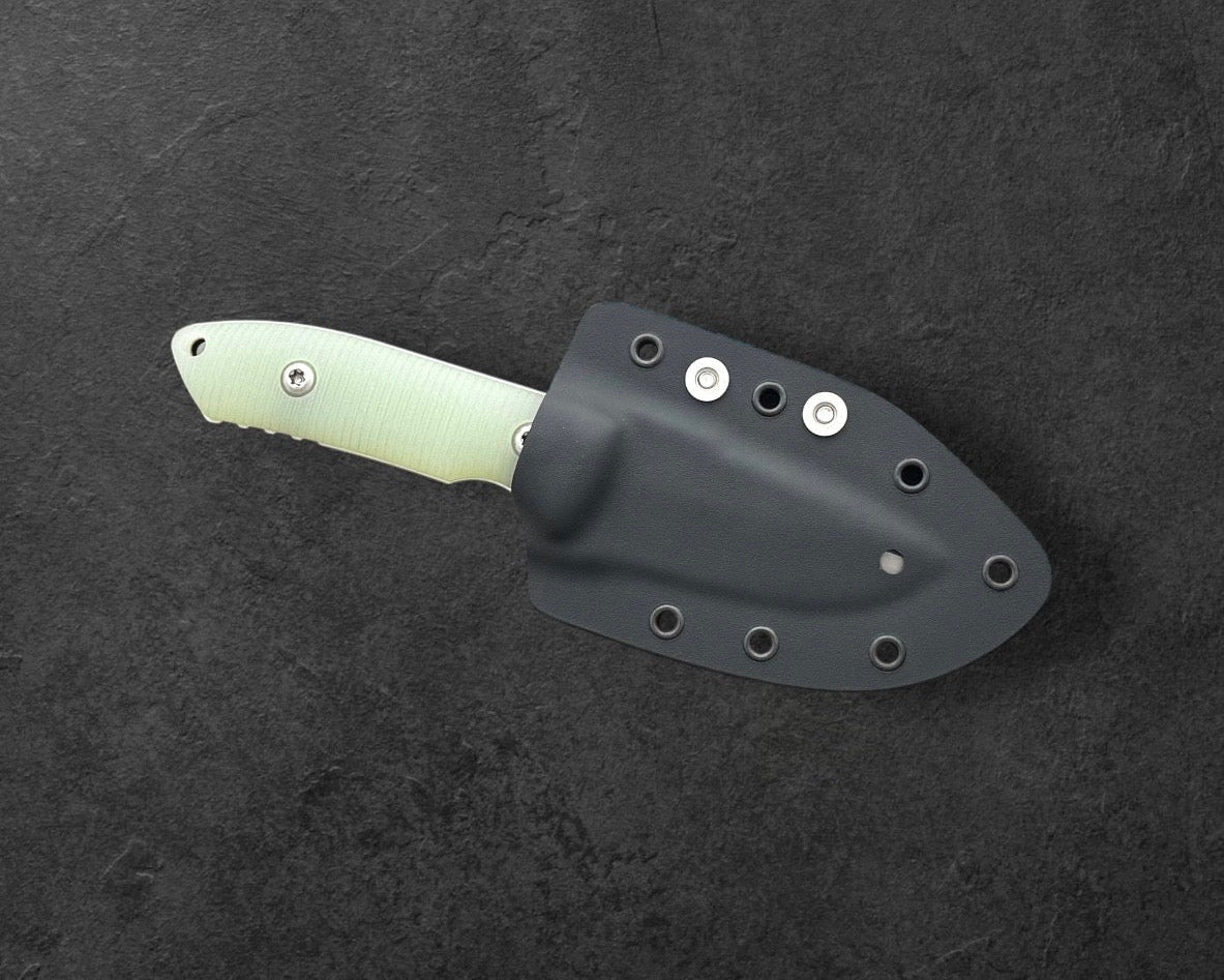 Pro-Tech-Pro-Tech Les George SBR Fixed Blade - Protech Les George SBR (Short Bladed Rockeye) Fixed Blade - 2 Tone Stonewash S35vn Blade - Natural G10 Handles - Kydex Sheath Included-4-Urban Cutlery