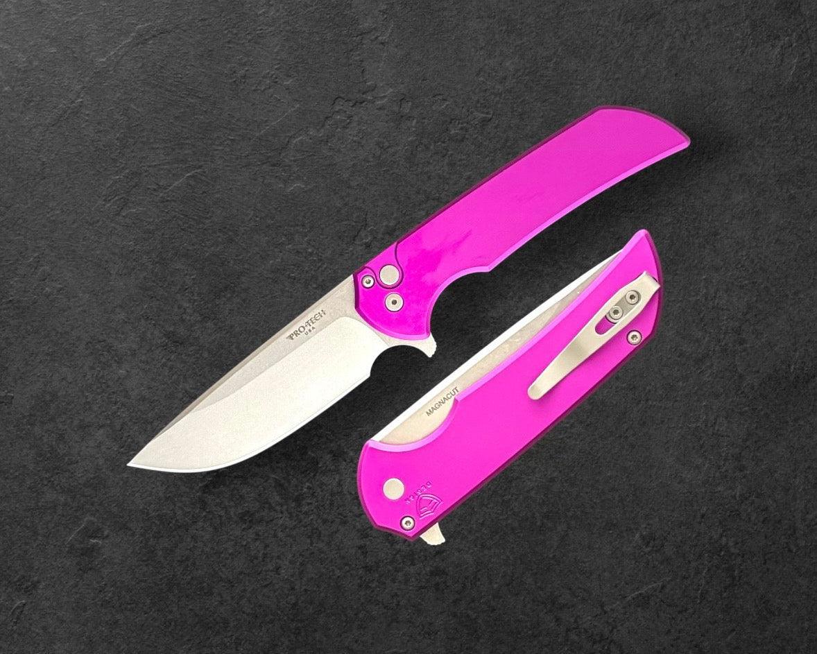 Pro-Tech-Pro-Tech Mordax (MX101-PURPLE) - Purple Handle - Stonewash Magnacut Blade - Blasted Mini Deep Carry Clip-1-Urban Cutlery
