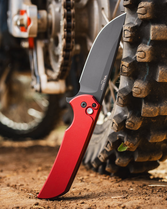 Pro-Tech-Pro-Tech Mordax (MX103.LTD.Red) - Red Handle - DLC Black Magnacut Blade - DLC Black Mini Deep Carry Clip-1-Urban Cutlery
