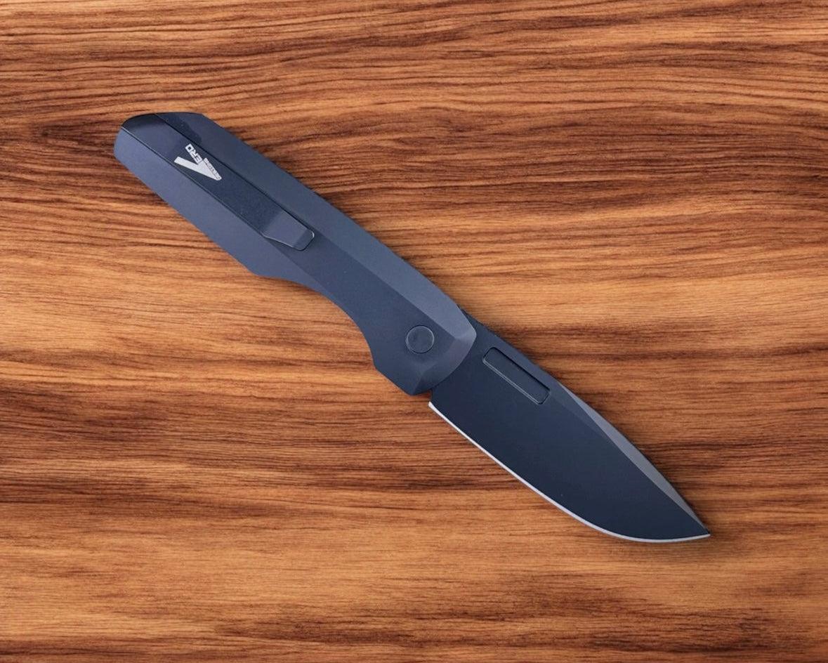 Pro-Tech-Pro-Tech Vero Synapse Auto - Black Aluminum and Green Linen Micarta Handle - DLC Black Magnacut Blade - Black Hardware - Black Signature Vero Clip-3-Urban Cutlery