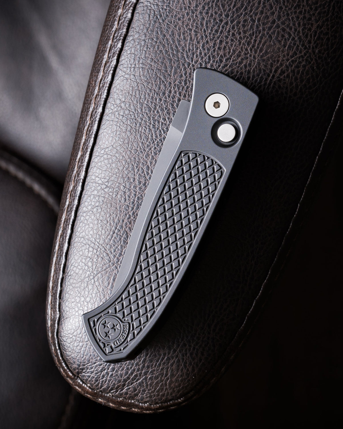 Pro-Tech-Pro-Tech WB1106 Brend Classic Auto - Diamond Textured Black Handles - DLC Black Magnacut Blade - Blasted Hardware-3-Urban Cutlery