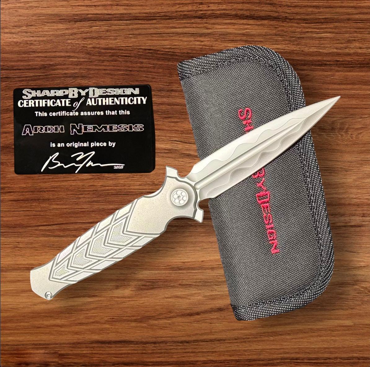 Sharp by Design-Sharp by Design Arch Nemesis – "Tread" with Highlights - 2-Tone Blade-1-Urban Cutlery