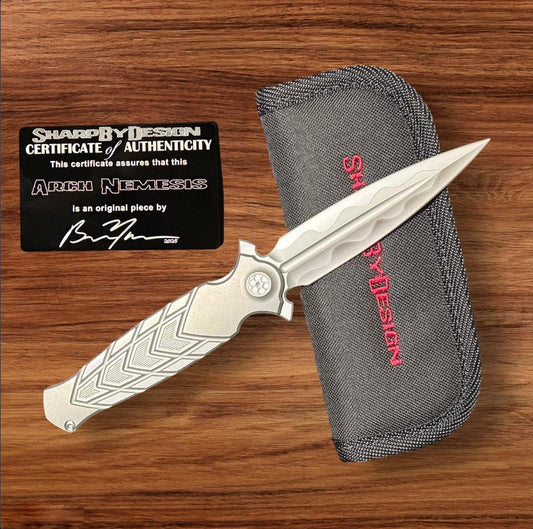 Sharp by Design-Sharp by Design Arch Nemesis – "Tread" with Highlights - 2-Tone Blade-1-Urban Cutlery