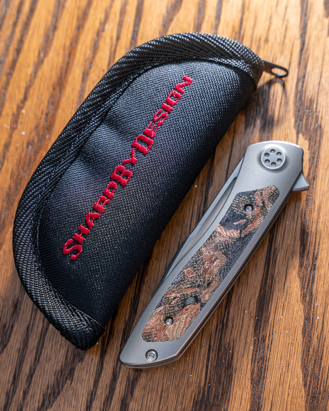 Sharp by Design-Sharp by Design T10 – Burl Micarta Inlay Handle - Hand Rubbed Blade-2-Urban Cutlery