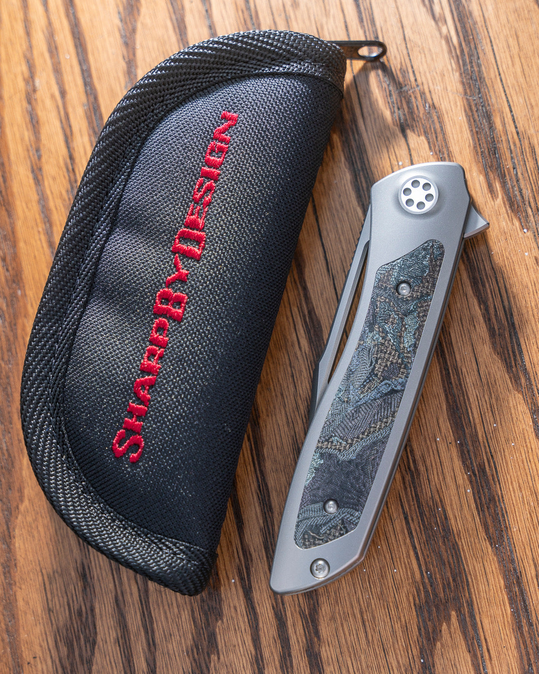 Sharp by Design-Sharp by Design T10 – Burl Micarta Inlay Handle - Slotted Blade-2-Urban Cutlery