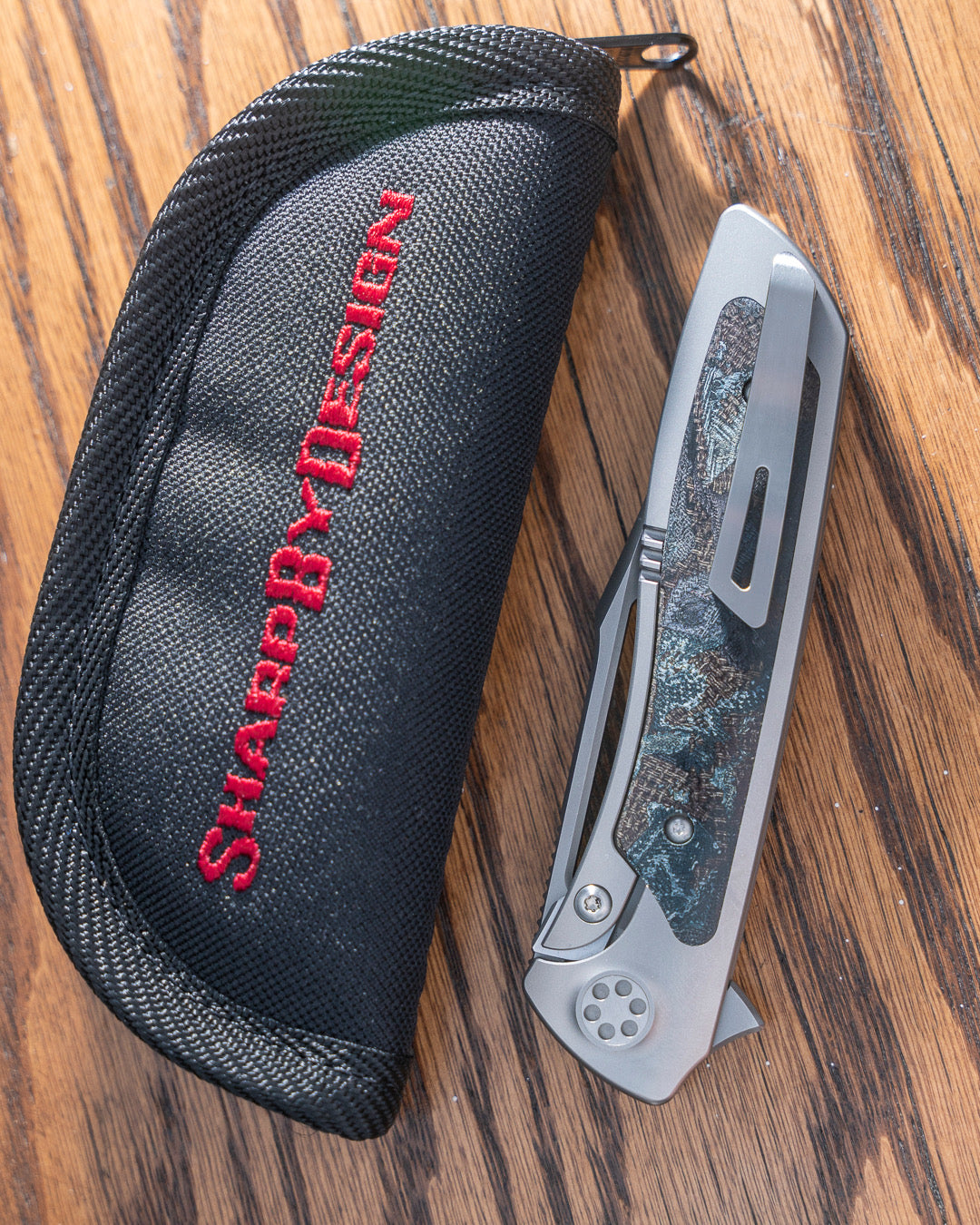 Sharp by Design-Sharp by Design T10 – Burl Micarta Inlay Handle - Slotted Blade-3-Urban Cutlery