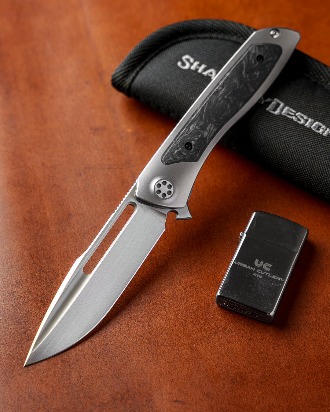 Sharp by Design-Sharp by Design T10 – FC Dark Matter Green Glow Inlay Handle - Hand Rubbed & Slotted Blade-2-Urban Cutlery