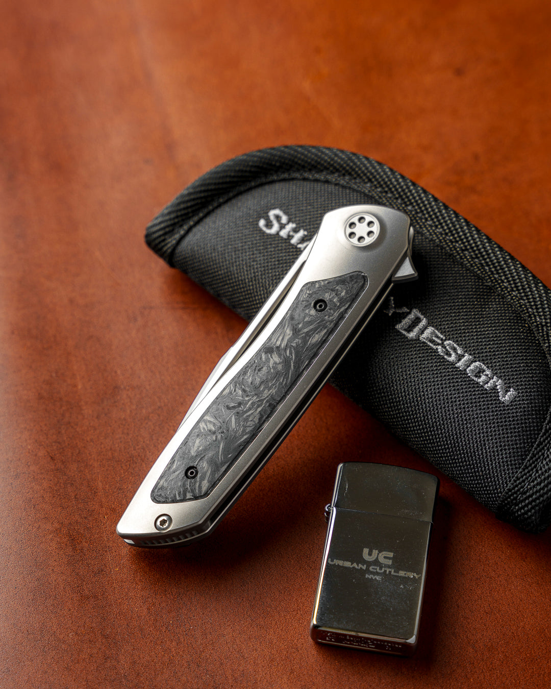 Sharp by Design-Sharp by Design T10 – FC Dark Matter Green Glow Inlay Handle - Hand Rubbed & Slotted Blade-4-Urban Cutlery